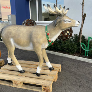 Lebensgrosses Deko Rentier für den Garten, 120 cm hoch 6