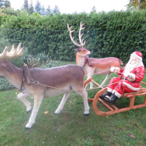 Rentier Deko lebensgross für Weihnachtsdeko, 150 cm hoch