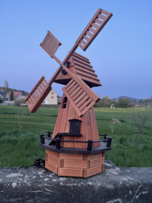 8-Eckige Gartenwindmühle, auch mit Solar, 120 cm hoch