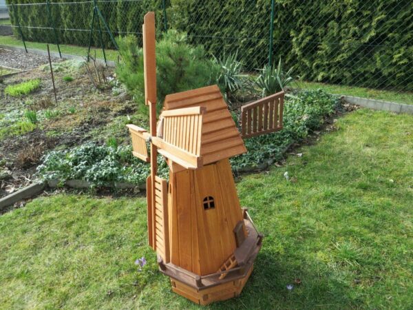 8-Eckige Gartenwindmühle, auch mit Solar, 120 cm hoch 6