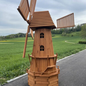 8-Eckige Solar Windmühle gross als Gartendeko, 215 cm hoch 2