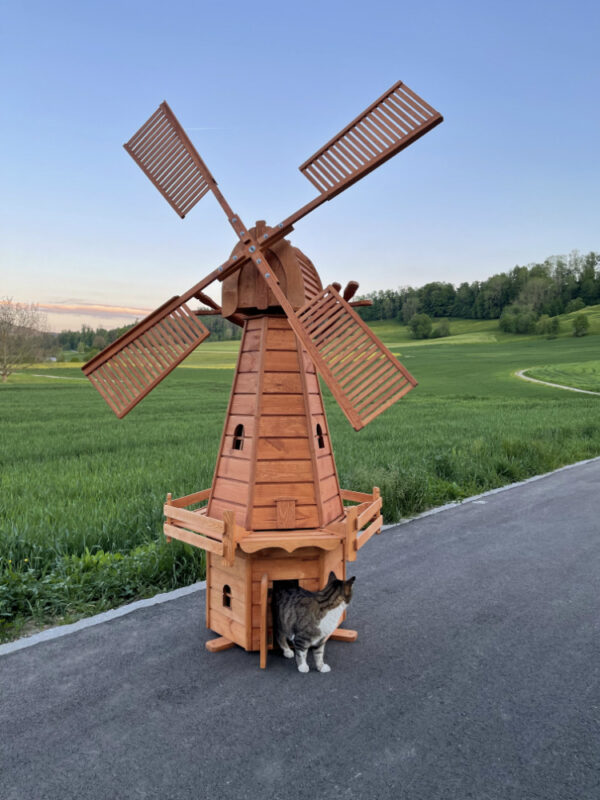 XXL Solar Windmühle gross, holländer Bauart, 275 cm hoch 15