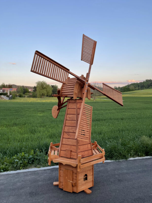 XXL Solar Windmühle gross, holländer Bauart, 275 cm hoch 6