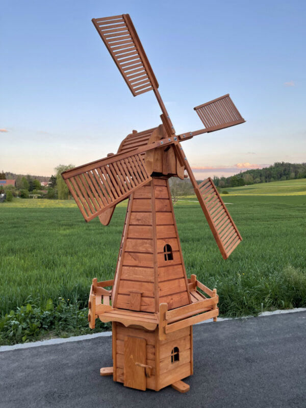 XXL Solar Windmühle gross, holländer Bauart, 275 cm hoch 4