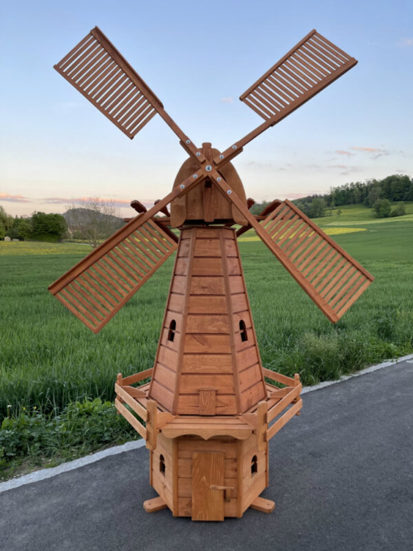 XXL Solar Windmühle gross, holländer Bauart, 275 cm hoch 2