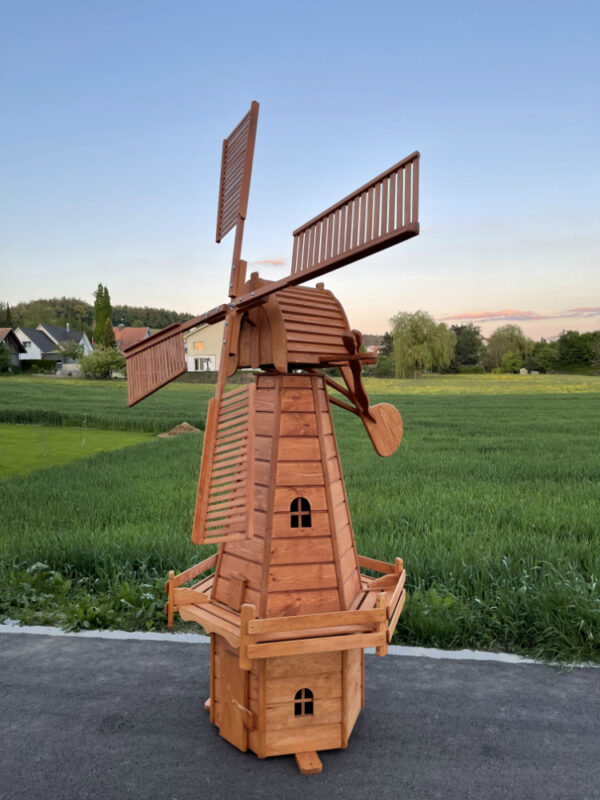 XXL Solar Windmühle gross, holländer Bauart, 275 cm hoch 3