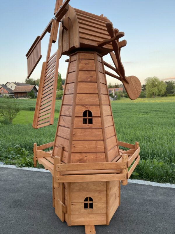 XXL Solar Windmühle gross, holländer Bauart, 275 cm hoch 11