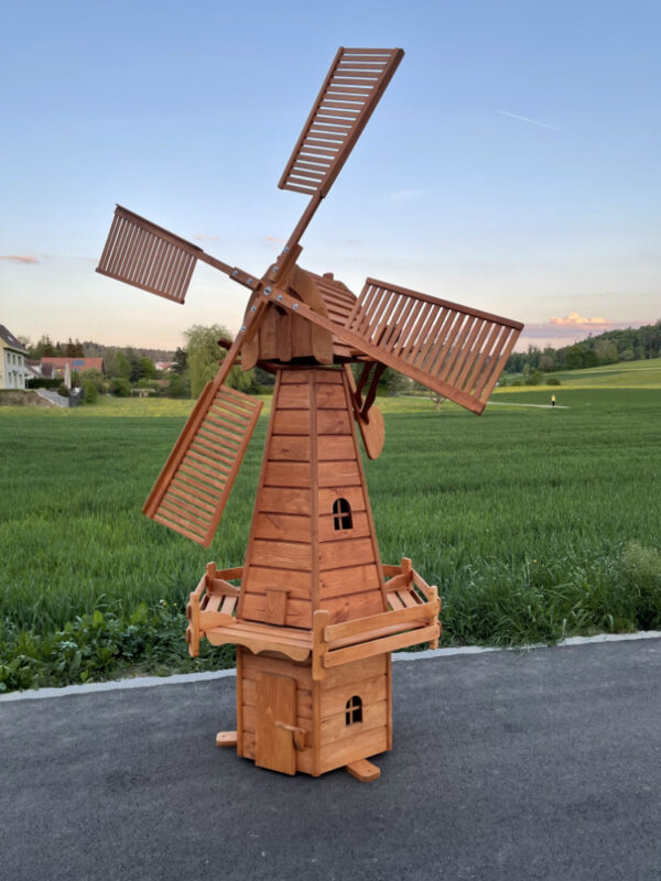 XXL Solar Windmühle gross, holländer Bauart, 275 cm hoch 5